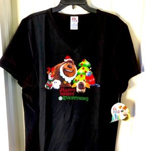 NWT Secret Life of Pets 2 scrub top XL